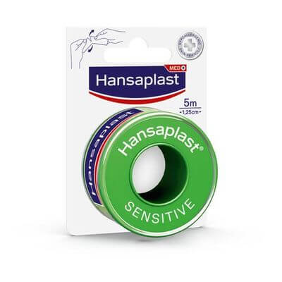 HANSAPLAST Fixierpflaster sensitive 1,25 cmx5 m